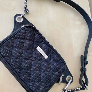 Joseph Ribkoff Black Quilted Crossbody Bag